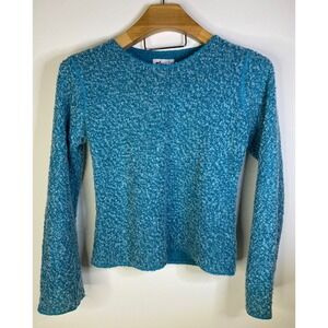 Outdoor sports brand Textured Knit teal Wool Blend Sweater Medium
